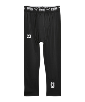 PUMA Hoops Team 3/4 Tight Schwarz F01