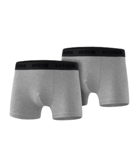 Erima Boxershort 2er Pack Grau - grau