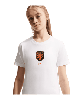 Nike KNVB Niederlande Crest T-Shirt Kids Weiß F100 - weiss