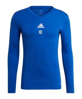adidas Team Base Top langarm Blau Weiss