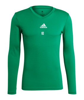 T-shirt à manches longues adidas Team Base vert foncé
