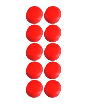 Cawila PRO Rundmagnet 10er Set 10mm Rot - rot