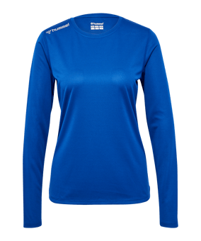 Hummel Run Trikot langarm Damen Blau F7045 - blau