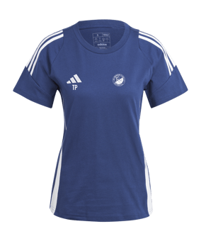 adidas Tiro 24 T-Shirt Damen Blau Weiss