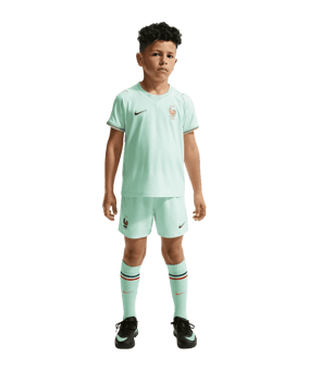 Nike FFF Frankreich Minikit Trikot Set Away WM 2026 Kids Grün F394 - gruen