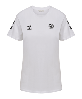 Hummel Go 2.0 Chevron T-Shirt Damen Weiß F9001