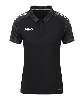 JAKO Performance Polo Damen Schwarz Grau F804