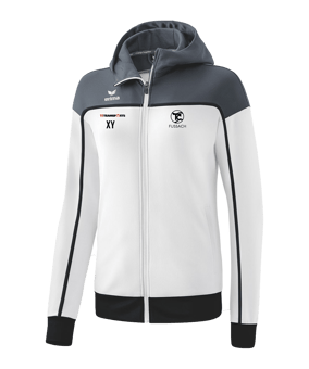 Erima Change by Kapuzenjacke Damen Weiss Grau 