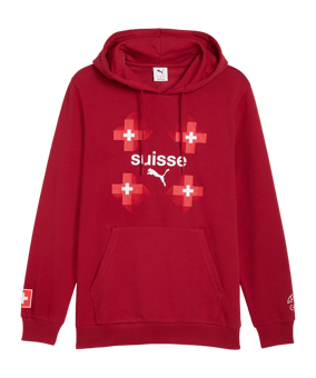 PUMA Switzerland FtblCulture Hoody Rot F02 - rot