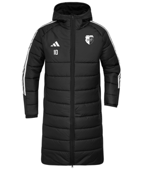 adidas Tiro 24 Long Coachjacke Schwarz Weiss