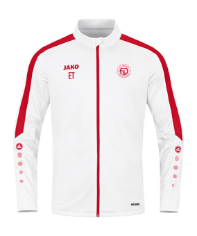 JAKO Power Polyesterjacke Weiss Rot F004
