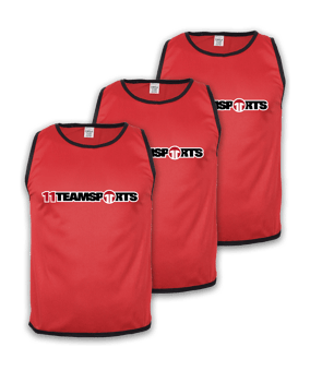 Cawila Leibchen 11teamsports 3er Set Rot | Kennzeichnungshemden - rot