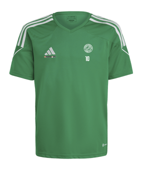 adidas Tiro 23 Trikot Kids Dunkelgrün Weiss
