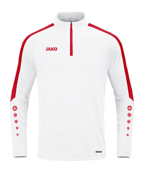 JAKO Power Sweatshirt Kids Weiss Rot F004 - weiss