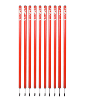 Cawila Academy Slalomstangen 10er Set (33mmx100cm) Rot - rot