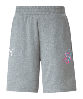 PUMA NJR CREATIVITY Logo Short Grau F06 - grau