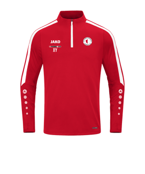 JAKO Power Sweatshirt Rot Weiss F100