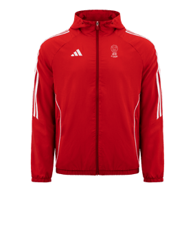 Veste coupe-vent adidas Tiro 24 rouge blanche 