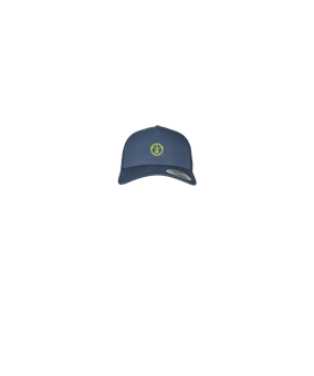 Merch 5 Panel Retro Trucker Cap Navy  | #logo4c