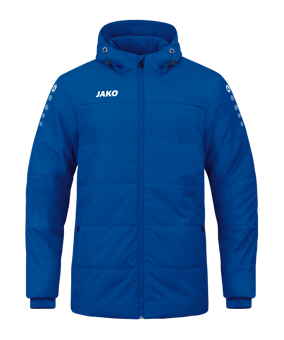 JAKO Team Coach Kapuzenjacke Blau F400 - blau