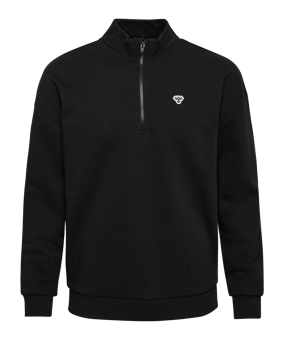 Hummel Loose HalfZip Bee Sweatshirt Schwarz F2001 - schwarz