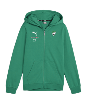 PUMA teamGOAL Casuals Kapuzenjacke Kids Grün F05