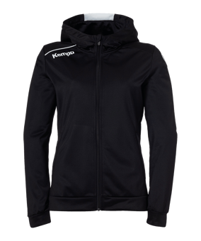 Kempa Player Kapuzenjacke Damen Schwarz Weiss F01 - schwarz