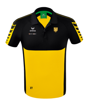 Erima Six Wings Poloshirt Gelb Schwarz