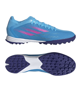 adidas X SPEEDFLOW.3 TF Sapphire Edge Blau Pink Weiss - blau