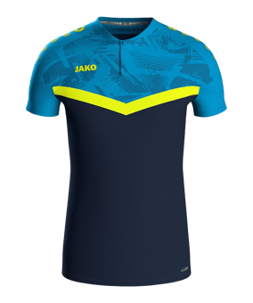 JAKO Iconic Poloshirt Blau Gelb F914 - blau