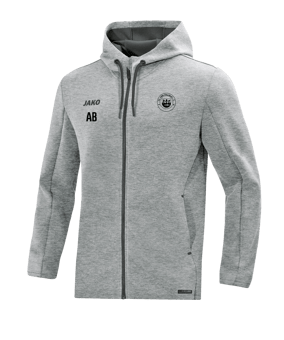 JAKO Premium Basic Kapuzenjacke Grau F40