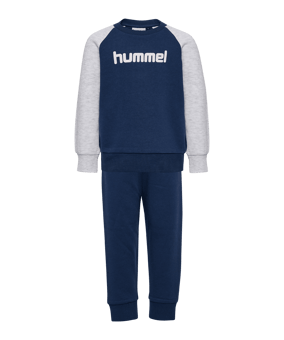 Hummel Mini Reg Base Sweat Set Trainingsanzug Kids Blau F7459 - blau