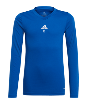 adidas Team Base Top langarm Kids Blau Weiss