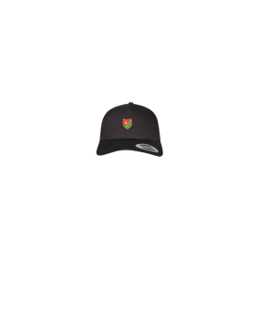 Merch 5 Panel Retro Trucker Cap Schwarz | #logo4c