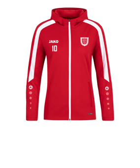 JAKO Power Kapuzenjacke Damen Rot Weiss F100