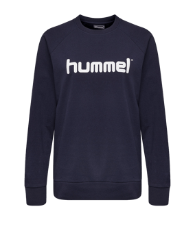 Hummel Cotton Logo Sweatshirt Damen Blau F7026 - blau