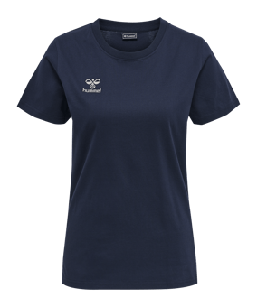 Hummel Move Grid Cotton T-Shirt Damen Blau F7026 - blau