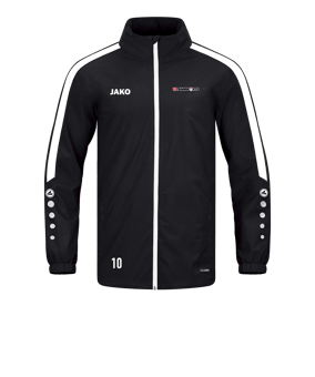 JAKO Power Allwetterjacke Schwarz Weiss F800