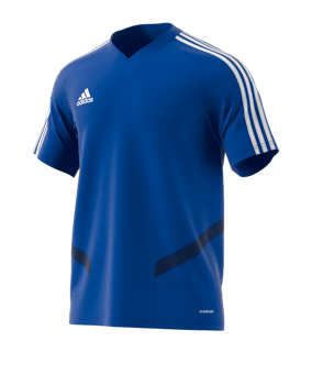 adidas Tiro 19 Trainingsshirt Kids Blau Weiss - blau