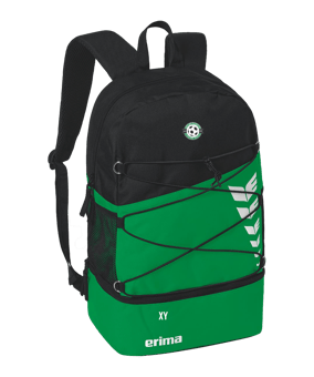 Erima Six Wings Rucksack mit Bodenfach Smaragd Schwarz