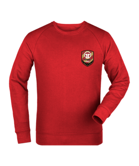 11ts Academy Sweatshirt Brustlogo Rot - rot