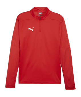 PUMA teamFINAL Training 1/4 Zip Sweatshirt Rot F01 - rot