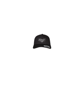 Merch 5 Panel Retro Trucker Cap Schwarz  | #logo1c