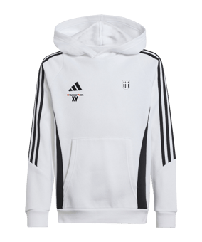 adidas Tiro 24 Hoody Kids Weiss Schwarz