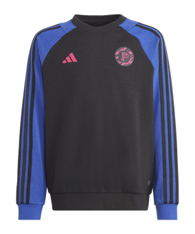 adidas Pogba Crew Swatshirt Kids Schwarz Blau - schwarz