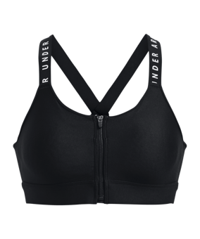 Under Armour Zip Sport-BH Damen Schwarz F001 - schwarz