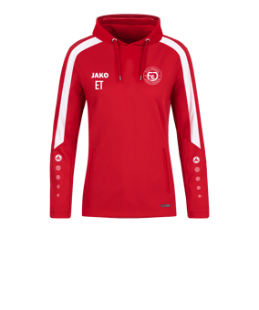 JAKO Power Hoody Damen Rot Weiss F100