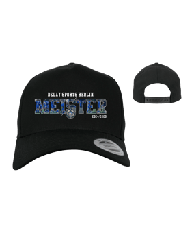 Delay Sports Kreisliga A Meister Curved Snapback Cap Schwarz - schwarz