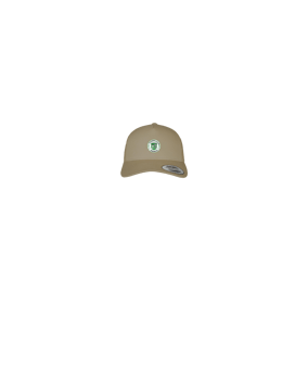 Merch 5 Panel Retro Trucker Cap Khaki | #logo4c