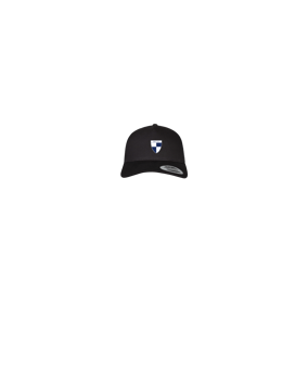 Merch 5 Panel Retro Trucker Cap Schwarz | logo4c